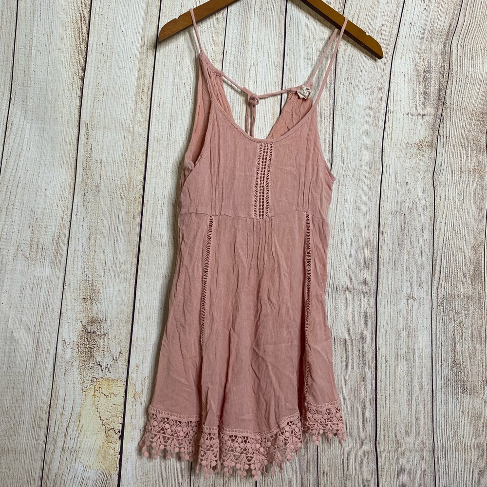 Pink boho dress